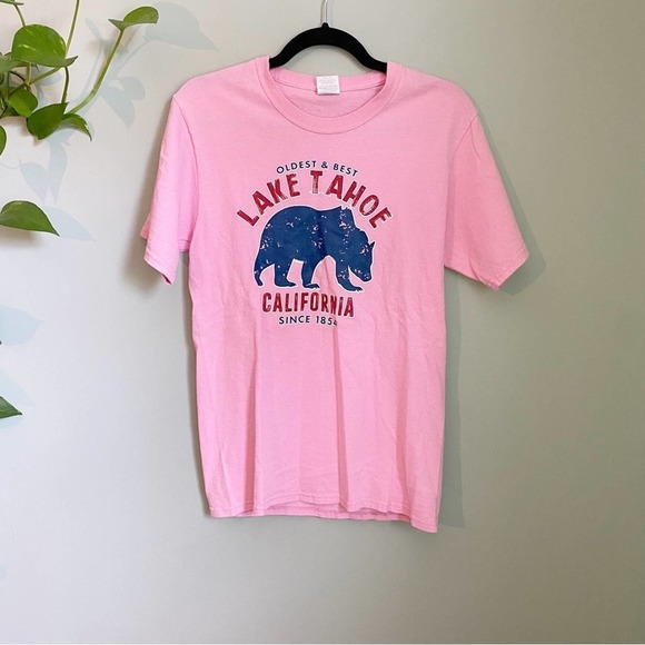 Tops - LAKE Tahoe Logo Pink Graphic tee
